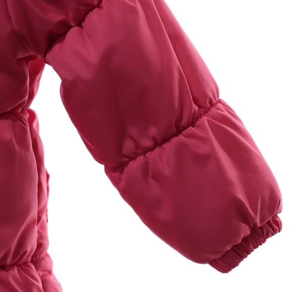 London Fog Girls Winter Puffer Jacket Coat 3T Pink Floral Hooded Fleece Lined - Picture 9 of 13